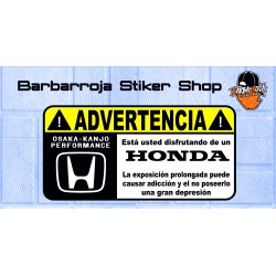 Pegatina advertencia honda 02