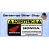 Pegatina advertencia honda (moto)