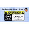 Pegatina advertencia opel motorsport 02