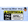 Pegatina advertencia opel