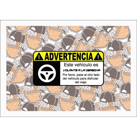 ADVERTENCIA VOLANTE A LA DERECHA