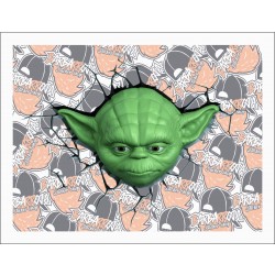 STICKER YODA CRASH