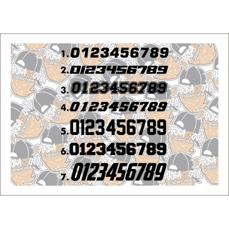 Numeros para dorsal personalizados