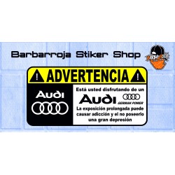 Pegatina advertencia audi german power