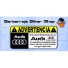 Pegatina advertencia audi german power