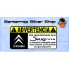 pegatina advertencia citroen saxo vts