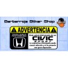 Pegatina advertencia civic sport